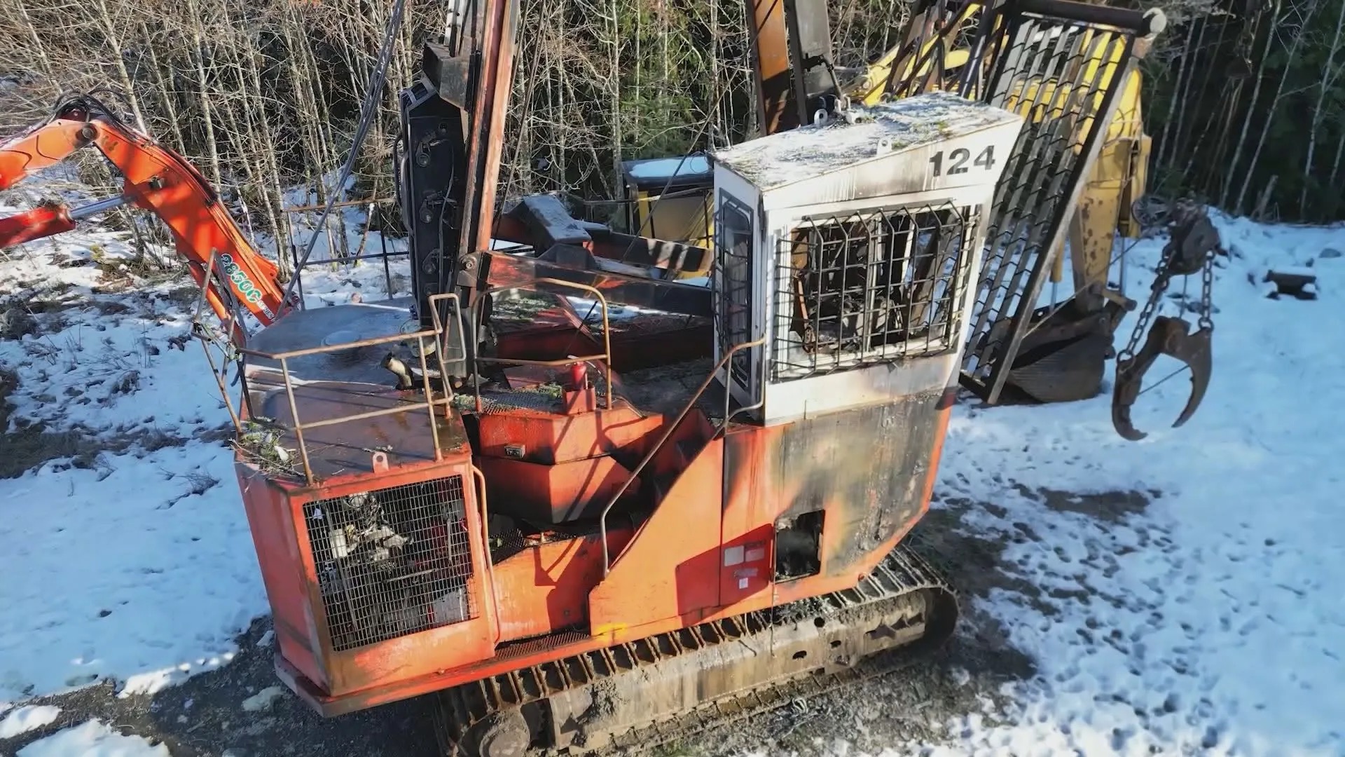 A Lot of Money Up in Flames: Arson of three logging machines near Lake Cowichan